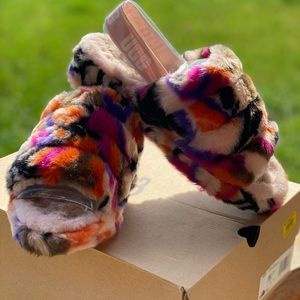 UGG Women - Fluff Yeah Multi Colored Slides SZ. 9